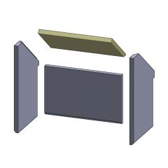 Heizgasumlenkplatte 359x220x20mm » Varde Ovne**