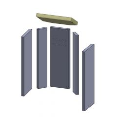 Heizgasumlenkplatte 327x220x30mm » Panadero**