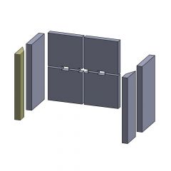 Wandstein vorne links/rechts 360x115x30mm (Vermiculite) für Olsberg**