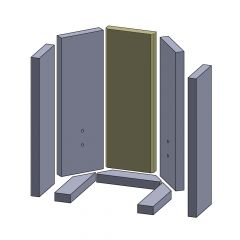 Rückwandstein 500x174x30mm (Schamotte) passend für Olsberg Tofane**