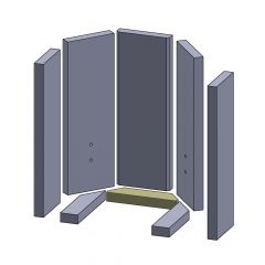 Bodenstein hinten 230x57x30mm (Schamotte) passend für Olsberg Tofane**