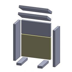 Rückwandstein unten 400x300x30mm » Novaline**