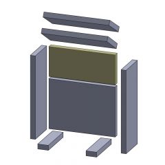 Rückwandstein oben 400x180x30mm (Schamotte) passend für Novaline Maestro**