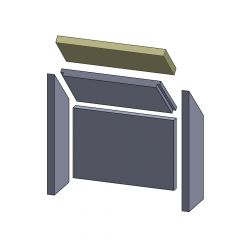 Heizgasumlenkplatte oben 385x142x25mm für Morsö** Kamine 