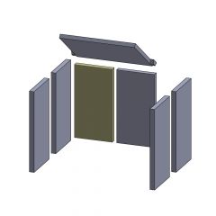 Rückwandstein links/rechts 383x200x25mm (Vermiculite) passend für Jydepejsen Royal-Line**