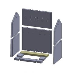 Bodenstein hinten 402x75x25mm ▷ für Gerco** Brilliant ◁ Kamin Ersatzteile