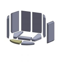Bodenstein vorne links 191x120x30mm (Schamotte) passend für Hase Hase Kastell**