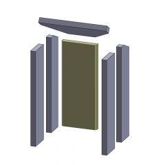 Rückwandstein 497x207x30mm (Schamotte) Feuerraumauskleidung, passend für Drooff**Kamine