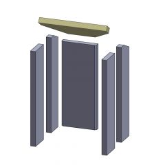 Heizgasumlenkplatte 400x178x30mm (Schamotte) passend für Drooff Solaro 2 W **