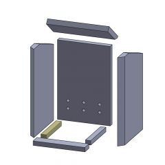 Bodenstein links/rechts 228x30x25mm (Schamotte) passend für Drooff **