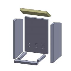 Heizgasumlenkplatte 350x165x30mm (Schamotte) passend für Drooff **