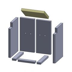 Heizgasumlenkplatte 312x203x30mm (Schamotte) passend für Drooff **