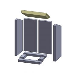 Heizgasumlenkplatte 359x195x40mm (Schamotte) passend für Drooff Gerola **