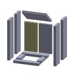 Rückwandstein links/rechts 385x169x30mm (Schamotte) passend für Drooff Treviso W **