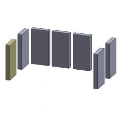 Wandstein vorne links/rechts 250x85x30mm (Schamotte) für BK Ofenbau 7-2 Exclusiv A **
