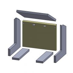 Rückwandstein 345x265x20mm (Vermiculite), passend für Varde Ovne** Kamine