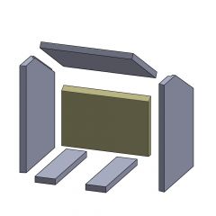 Rückwandstein 300x200x20mm (Vermiculite) passend für Varde Ovne**