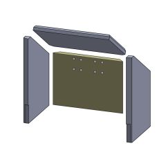 Rückwandstein 345x250x25mm (Vermiculite) passend für Termatech TT40**