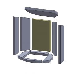 Rückwandstein 340x220x25mm (Vermiculite) passend für Skantherm Zeno**