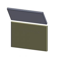 Rückwandstein 491x334x25mm (Vermiculite) Feuerraumauskleidung, passend für Panadero Onix**