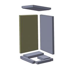 Rückwandstein links/rechts 530x285x25mm Vermiculite Feuerraumauskleidung, passend für Oranier Club W**