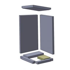 Bodenstein hinten rechts 148x110x30mm (Vermiculite) passend für Oranier Club W**