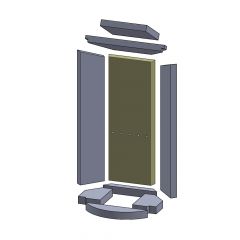 Rückwandstein 512x192x25mm (Vermiculite) Feuerraumauskleidung, passend für Oranier** Kamine