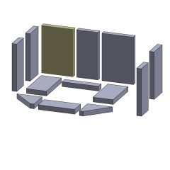 Rückwandstein links/rechts 300x200x30mm (Schamotte) passend für Alltrade**