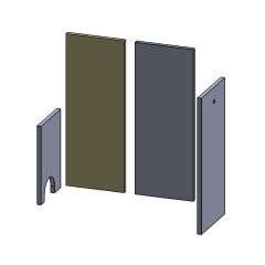 Rückwandstein links/rechts 390x150x10mm passend für Haas+Sohn** (Vermiculite)