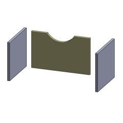 Rückwandstein 380x235x15mm (Vermiculite) passend für Morsö 1540 **