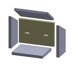Rückwandstein 430x290x30mm (Schamotte) passend für Max Blank KO2S **