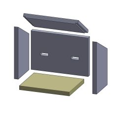 Bodenstein 376x292x30mm (Schamotte) passend für Max Blank KO2S **