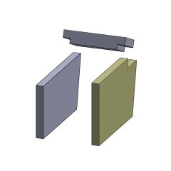 Wandstein rechts 404x250x30mm (Vermiculite) passend für Wamsler K185 FA A**