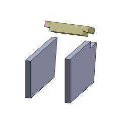 Heizgasumlenkplatte 252x98x50mm (Vermiculite) passend für Wamsler K185 FA **