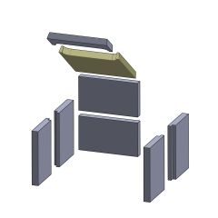 Heizgasumlenkplatte hinten 285x265x30mm (Schamotte) passend für Wamsler **