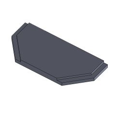 Heizgasumlenkplatte 380x185x25mm (Vermiculite) passend für Spartherm Senso L **