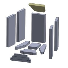 Heizgasumlenkplatte 250x194x30mm (Vermiculite) passend für Austroflamm **