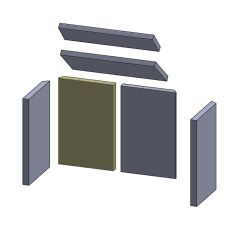 Rückwandstein links/rechts 350x225x25mm (Schamotte) passend für Austroflamm Esprit **