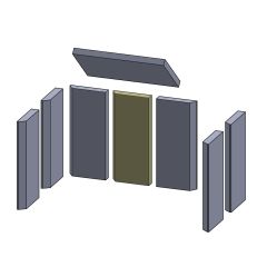 Rückwandstein 287x125x25mm (Schamotte) passend für Austroflamm **