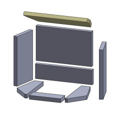 Heizgasumlenkplatte 420x170x25 (Vermiculite) passend für Attika Vista 1**