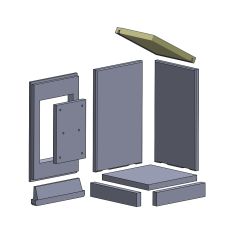 Heizgasumlenkplatte 285 x 235 x 25 mm (Vermiculite) passend für Attika **