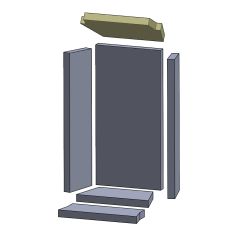 Heizgasumlenkplatte 297 x 191 x 25 mm (Vermiculite) passend für Attika **