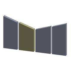 Wandstein hinten links/rechts 235 x 130 x 25 mm passend für Mörso **