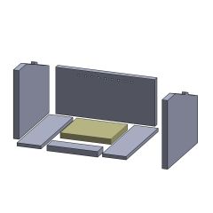 Bodenstein hinten 230 x 197 x 25 mm passend für Aduro ** (Vermiculite)