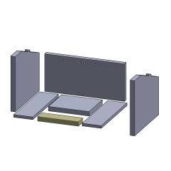 Bodenstein vorne 230 x 65 x 25 mm passend für Aduro ** (Vermiculite)