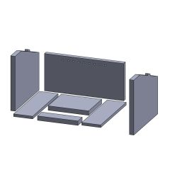 Feuerraumauskleidung 7-teilig passend für Aduro ** (Vermiculite)