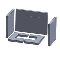 Feuerraumauskleidung 5-teilig (Vermiculite) passend für Aduro ** 