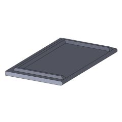 Heizgasumlenkplatte 430 x 220 x25 mm (Vermiculite) passend für Aduro 14 **