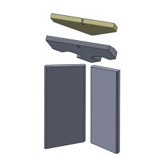 Heizgasumlenkplatte mitte 280x196x20mm (Vermiculite) passend für Wodtke **