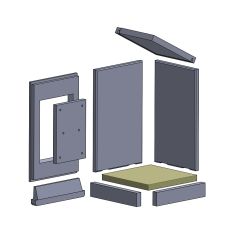 Bodenstein 288 x 288 x 25 mm (Vermiculite) passend für Attika **